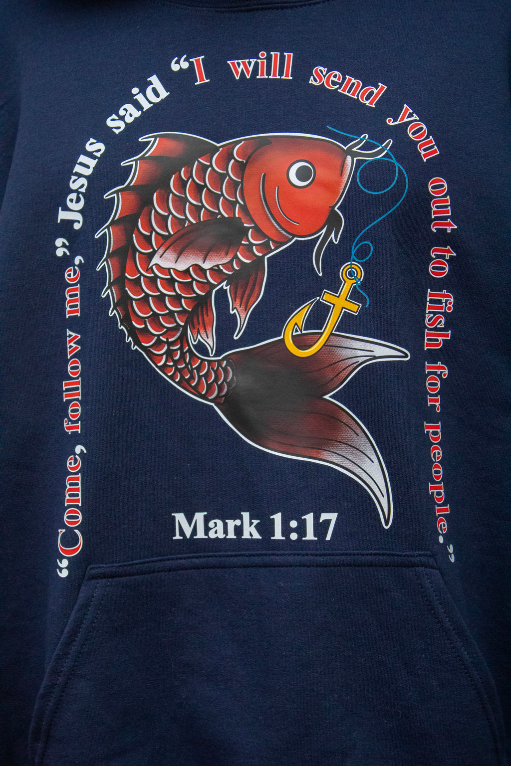 Mark 1:17 Hoodie Front Graphics