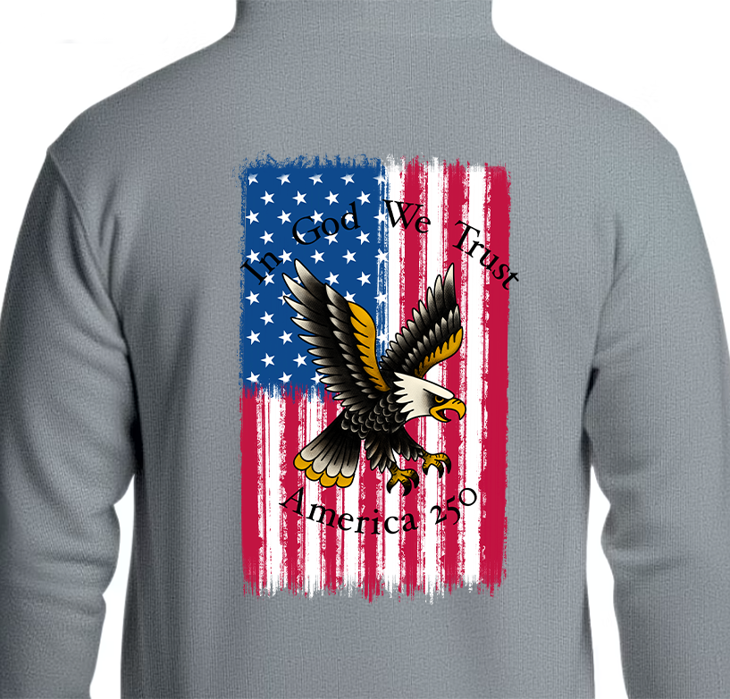 America 250 Flag Hoodie Back Graphics