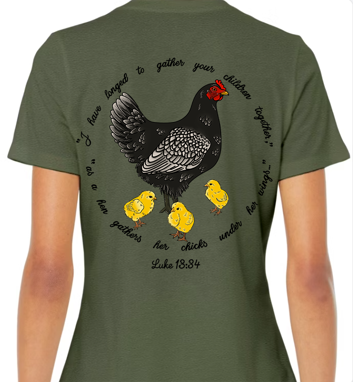 Luke 13:34 Women's Back Graphic