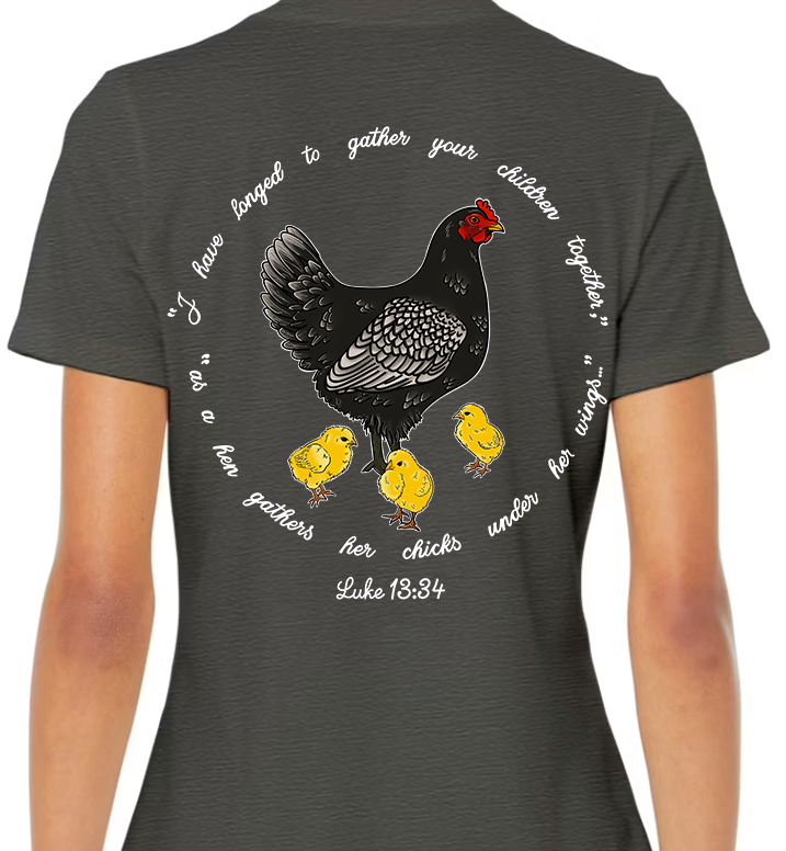 Luke 13:34 Women's Back Graphic