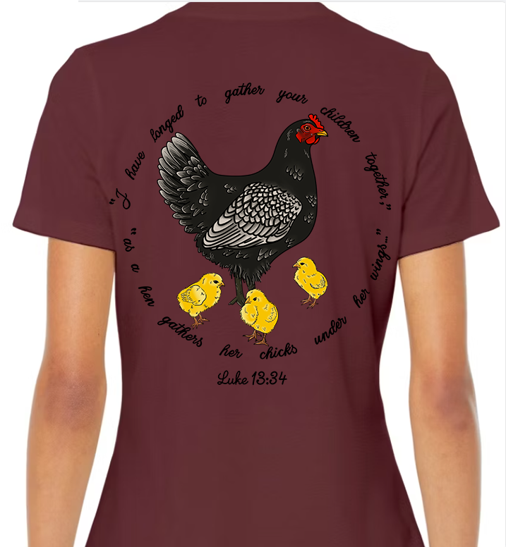 Luke 13:34 Women's Back Graphic