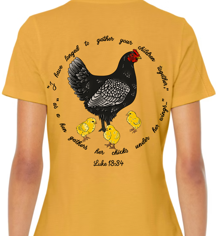 Luke 13:34 Women's Back Graphic