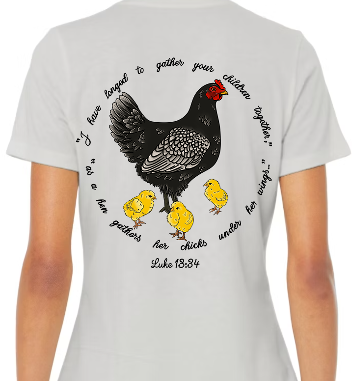 Luke 13:34 Women's Back Graphic