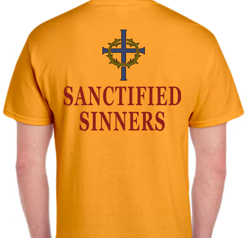 Sanctified Sinners Logo Men's Back Graphic