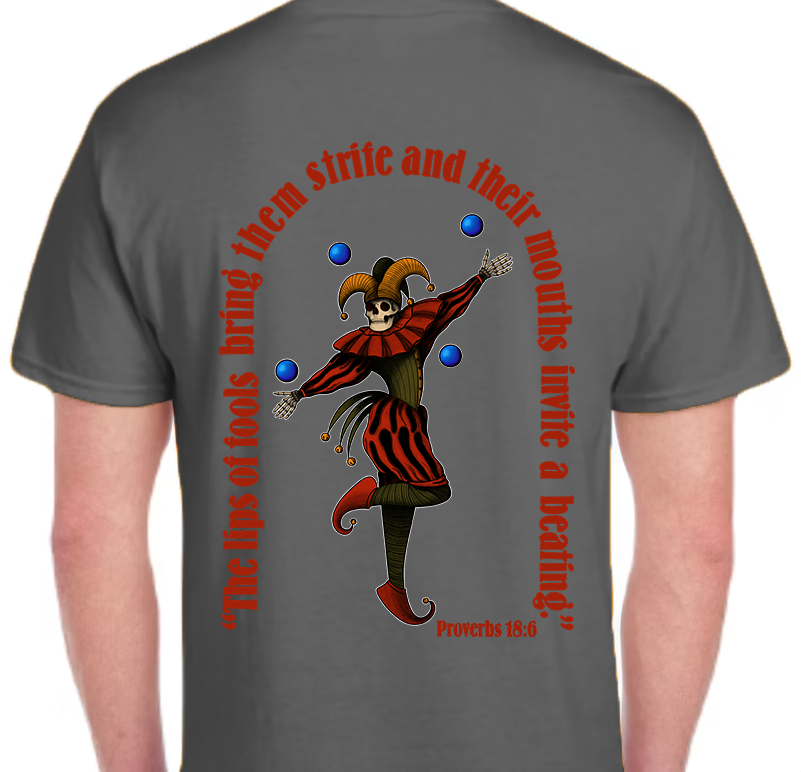 Proverbs 18:6 Men's Back Graphic