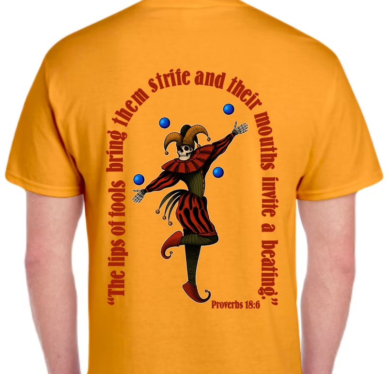 Proverbs 18:6 Men's Back Graphic