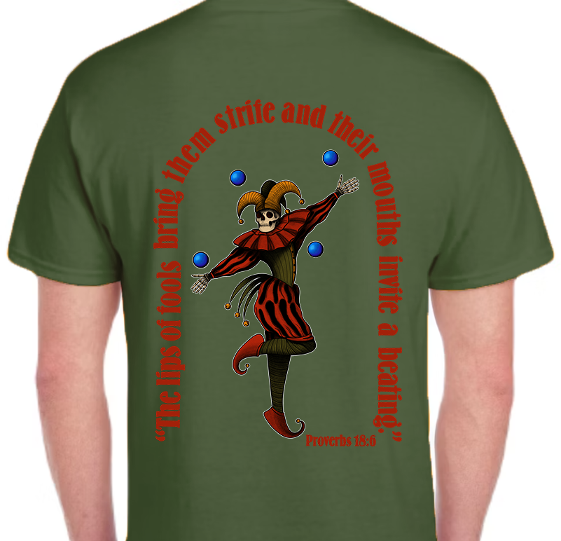 Proverbs 18:6 Men's Back Graphic