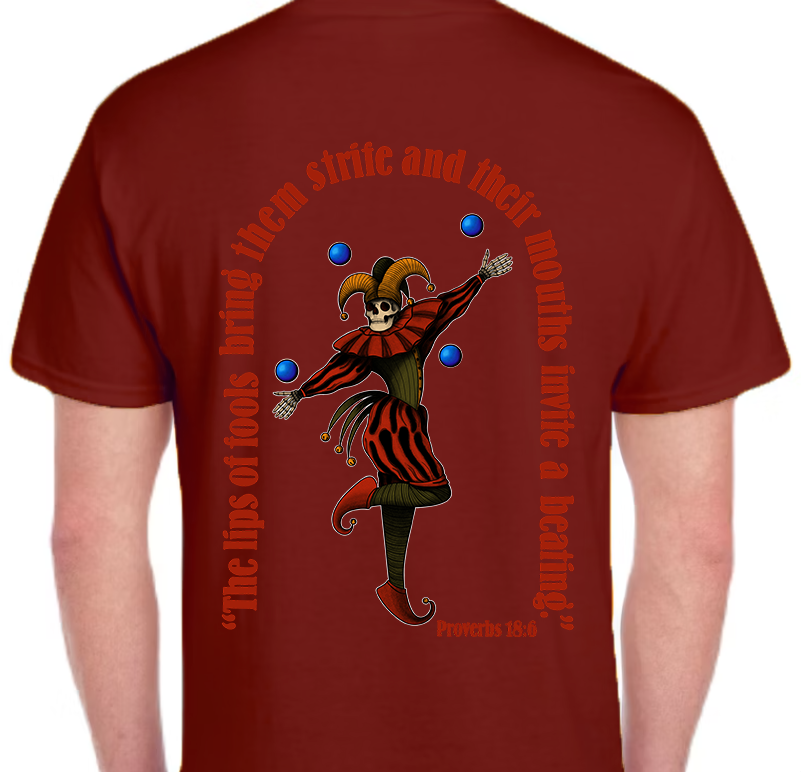 Proverbs 18:6 Men's Back Graphic