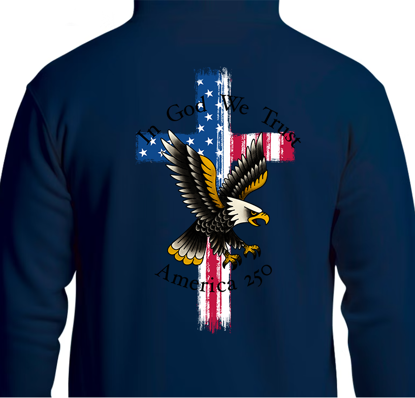In God We Trust America 250 Hoodie Back Graphics