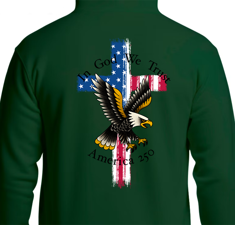 In God We Trust America 250 Hoodie Back Graphics