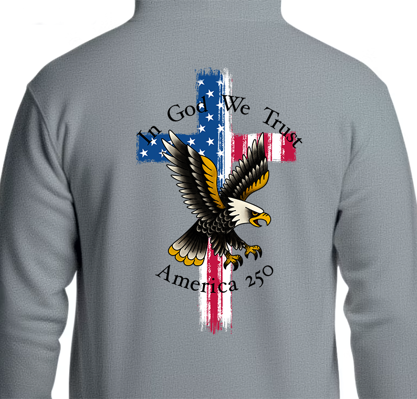 In God We Trust America 250 Hoodie Back Graphics