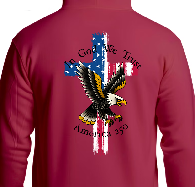 In God We Trust America 250 Hoodie Back Graphics