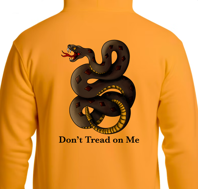 Don't Tread on Me Hoodie Back Graphics