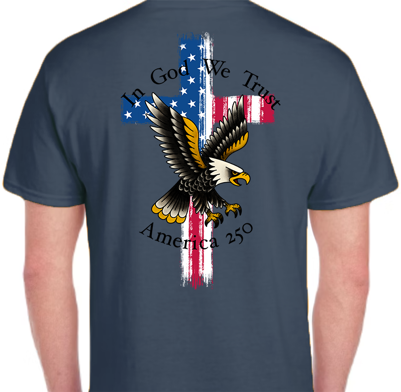 In God We Trust America 250 Men's Back Graphics