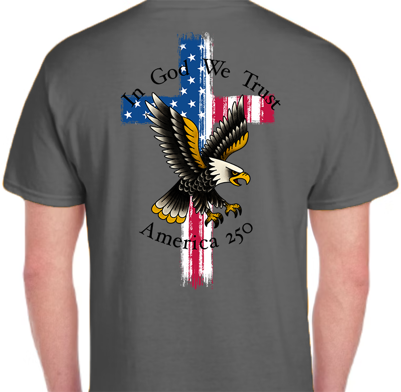 In God We Trust America 250 Men's Back Graphics