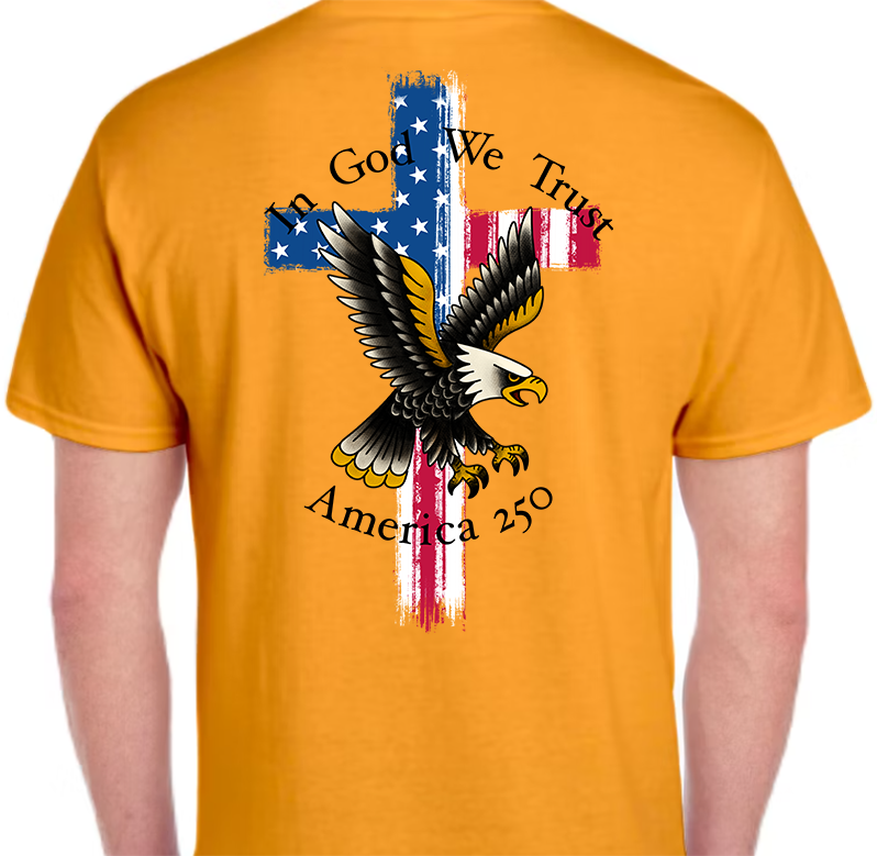 In God We Trust America 250 Men's Back Graphics