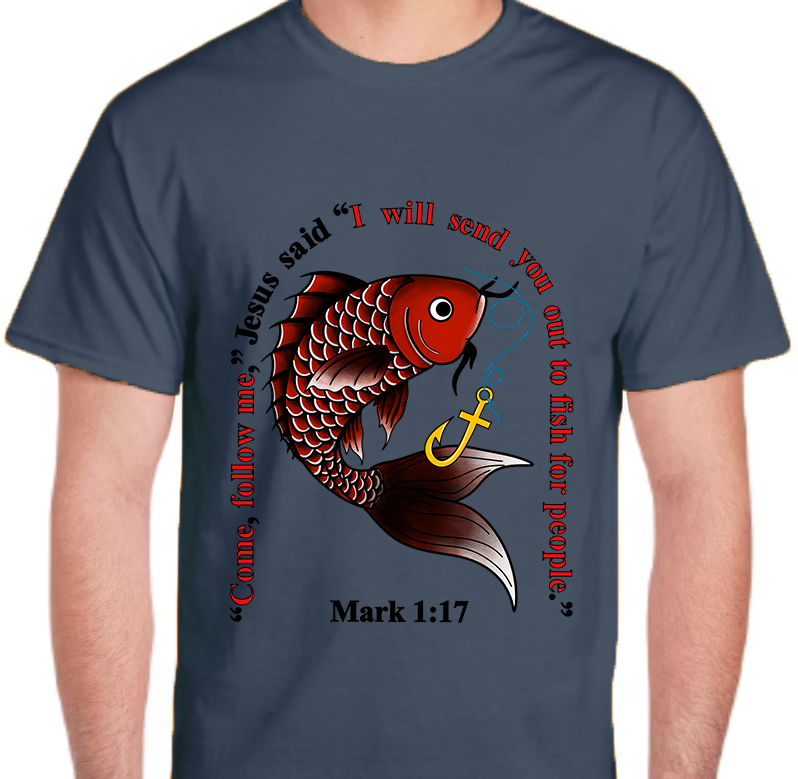 Mark 1:17 Men's Front Graphic