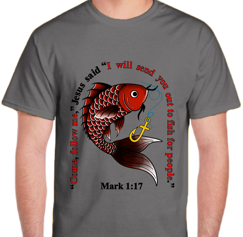 Mark 1:17 Men's Front Graphic