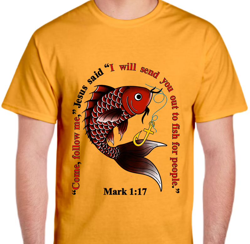 Mark 1:17 Men's Front Graphic