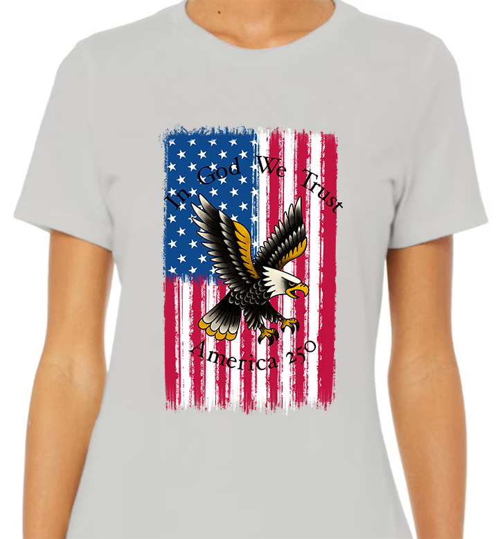 America 250 Flag Women's Front Graphic