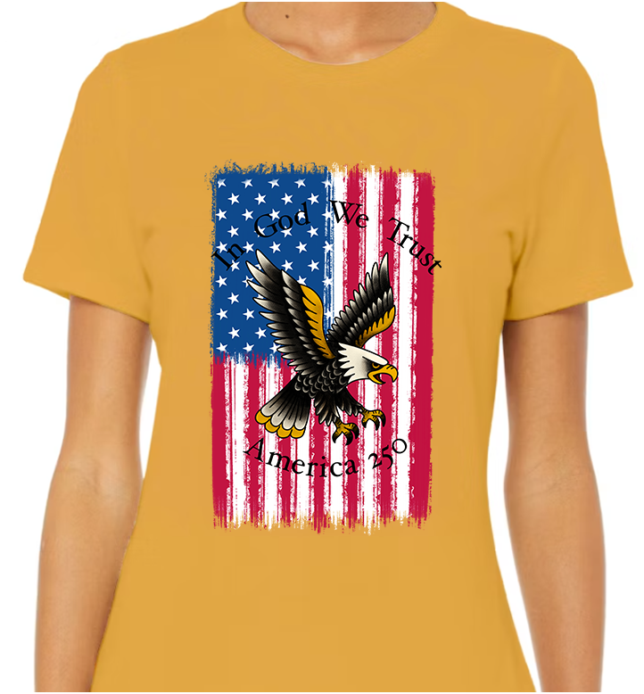America 250 Flag Women's Front Graphic