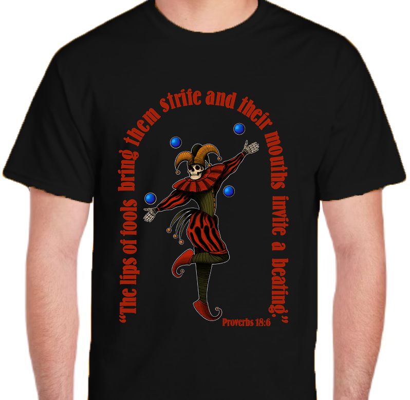 Proverbs 18:6 Men's Front Graphic