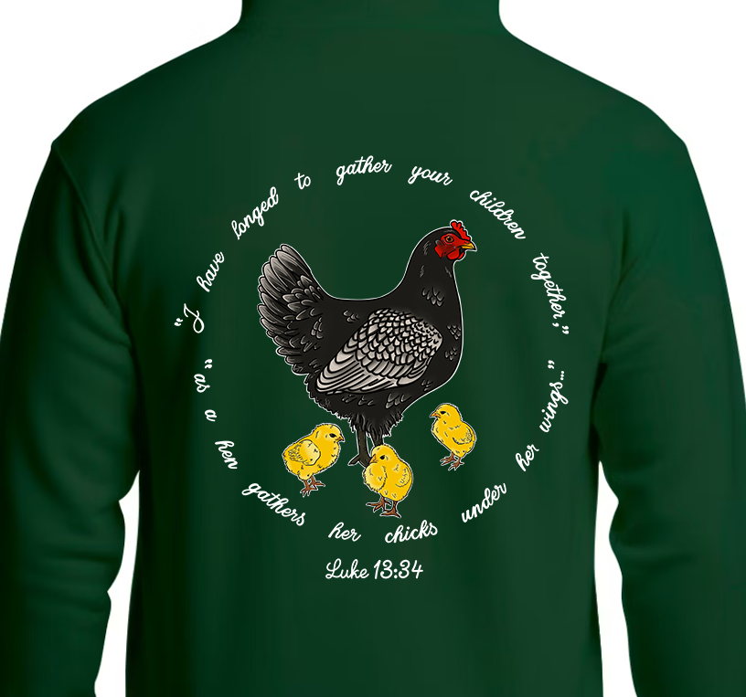 Luke 13:34 Hoodie Back Graphics