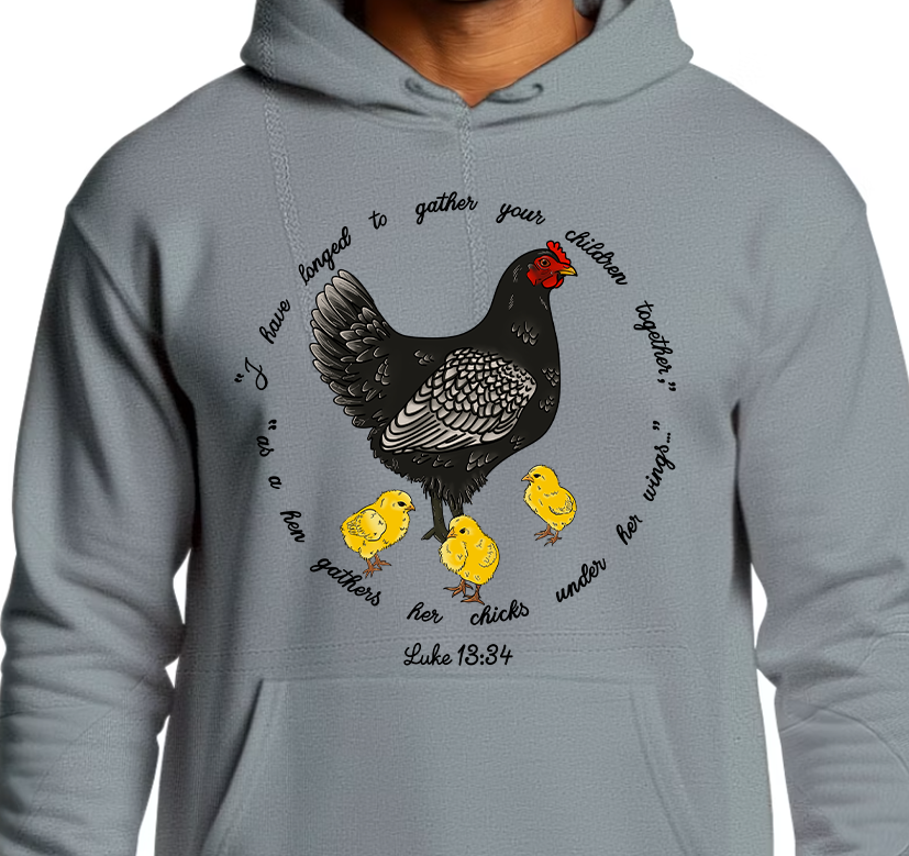 Luke 13:34 Hoodie Front Graphics