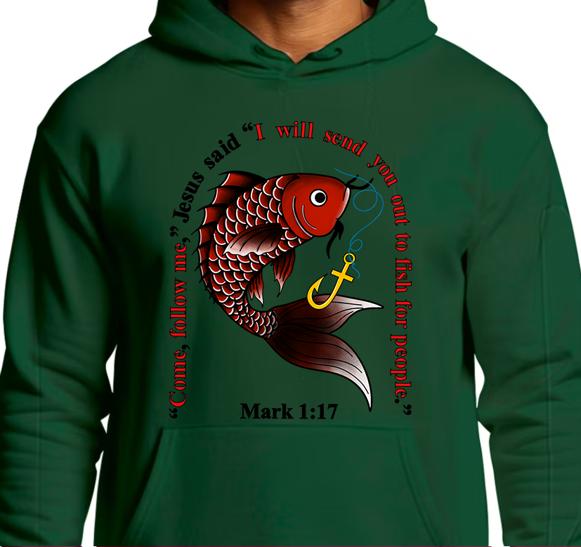 Mark 1:17 Hoodie Front Graphics