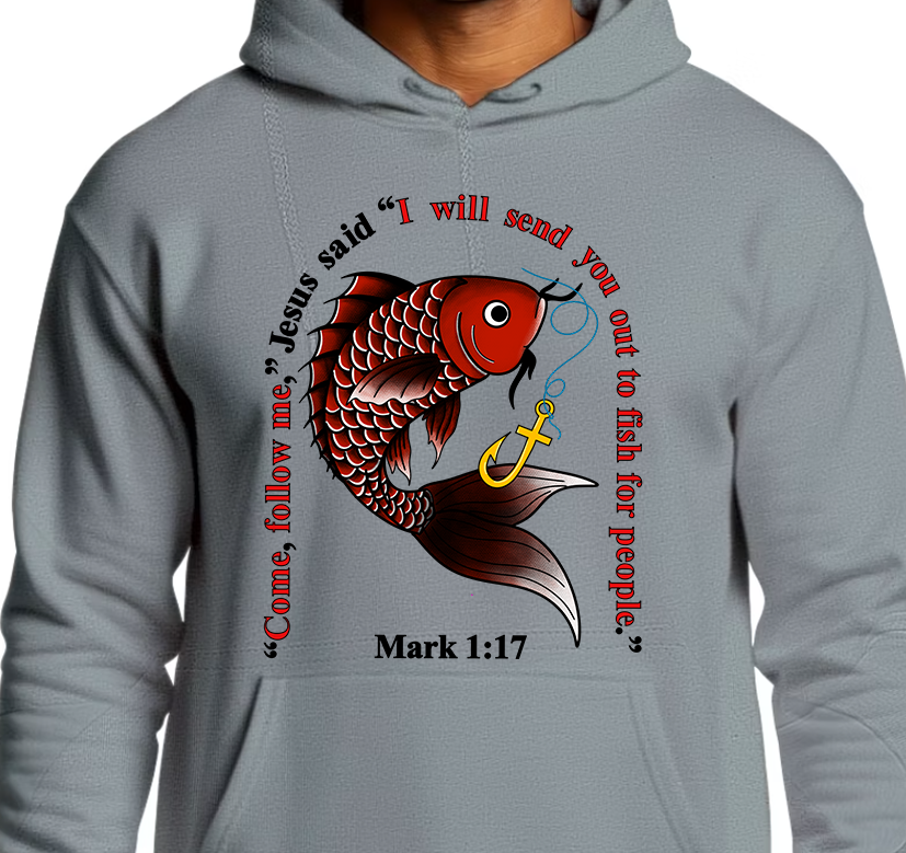 Mark 1:17 Hoodie Front Graphics