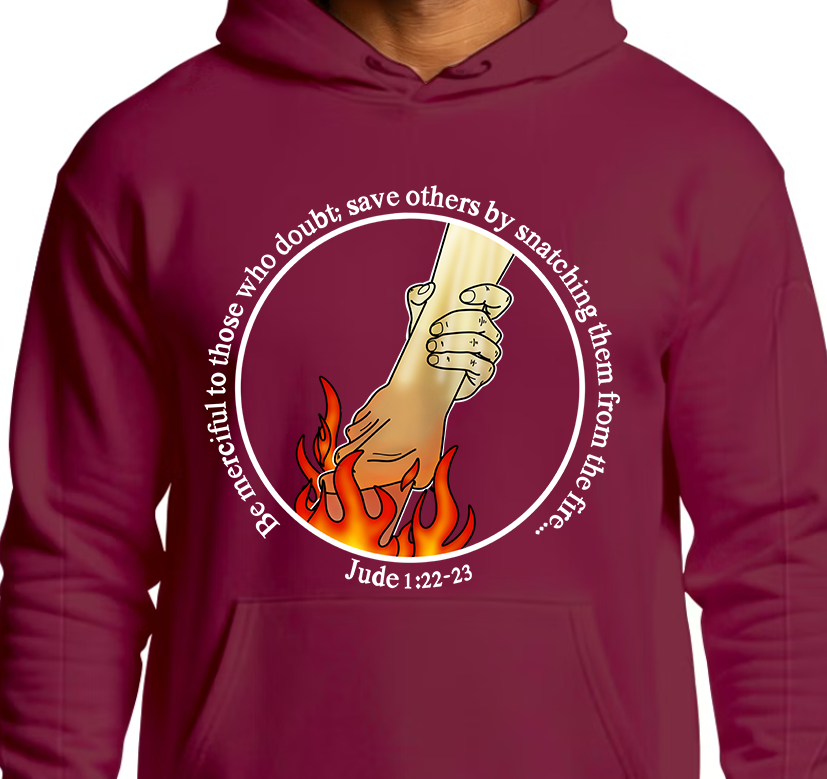 Jude 1:22 Hoodie Front Graphics