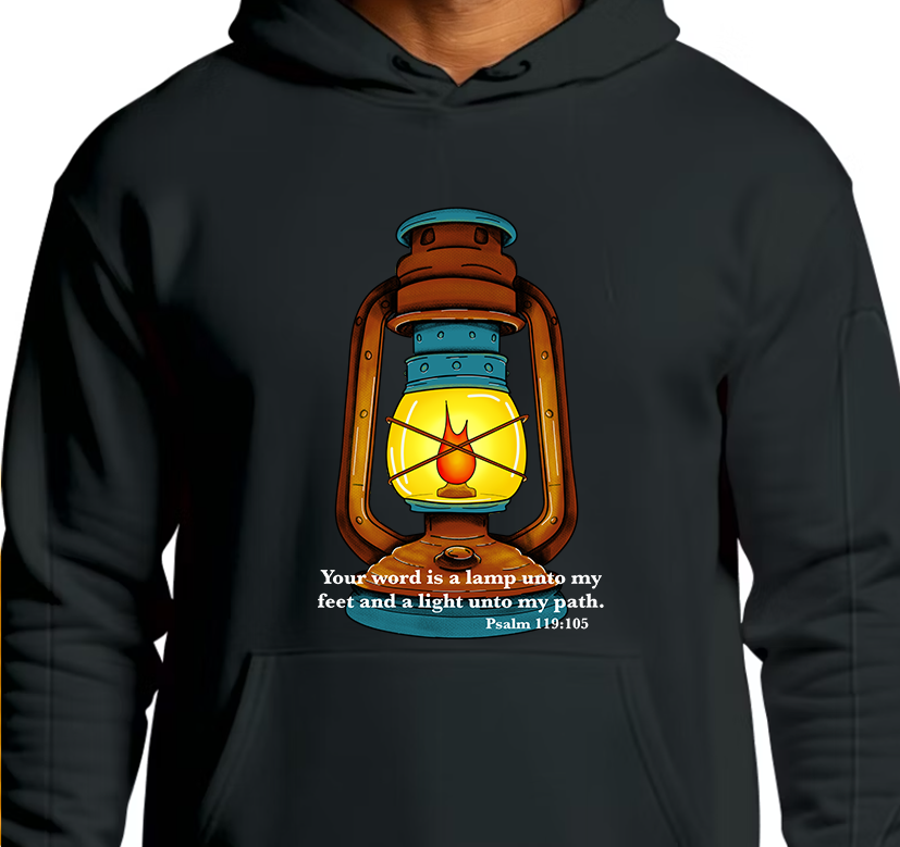 Psalm 119:105 Hoodie Front Graphics