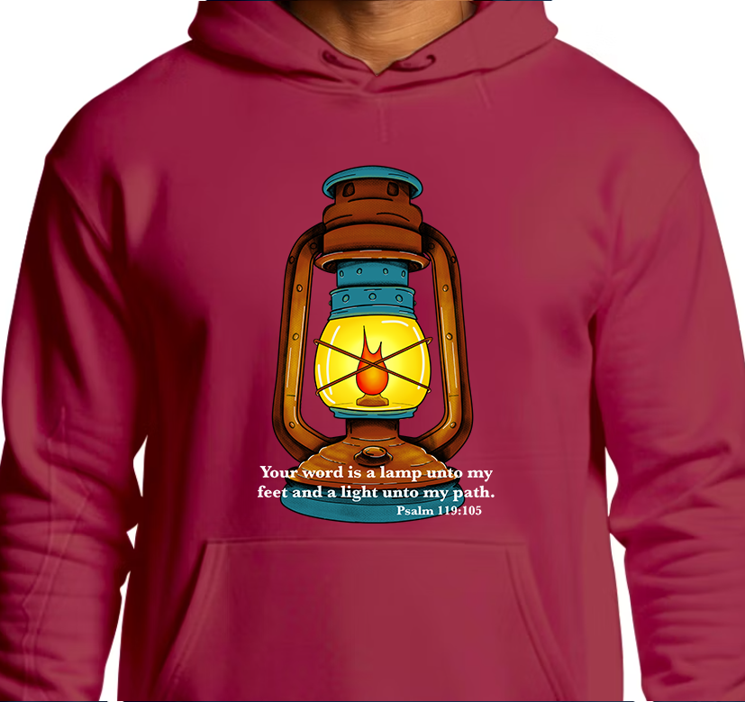 Psalm 119:105 Hoodie Front Graphics