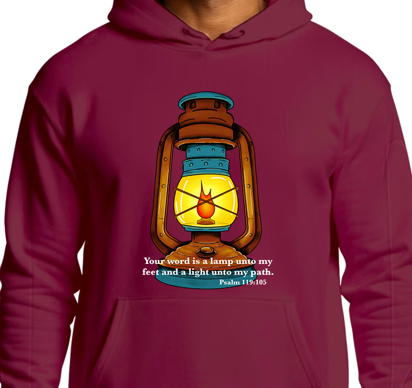 Psalm 119:105 Hoodie Front Graphics