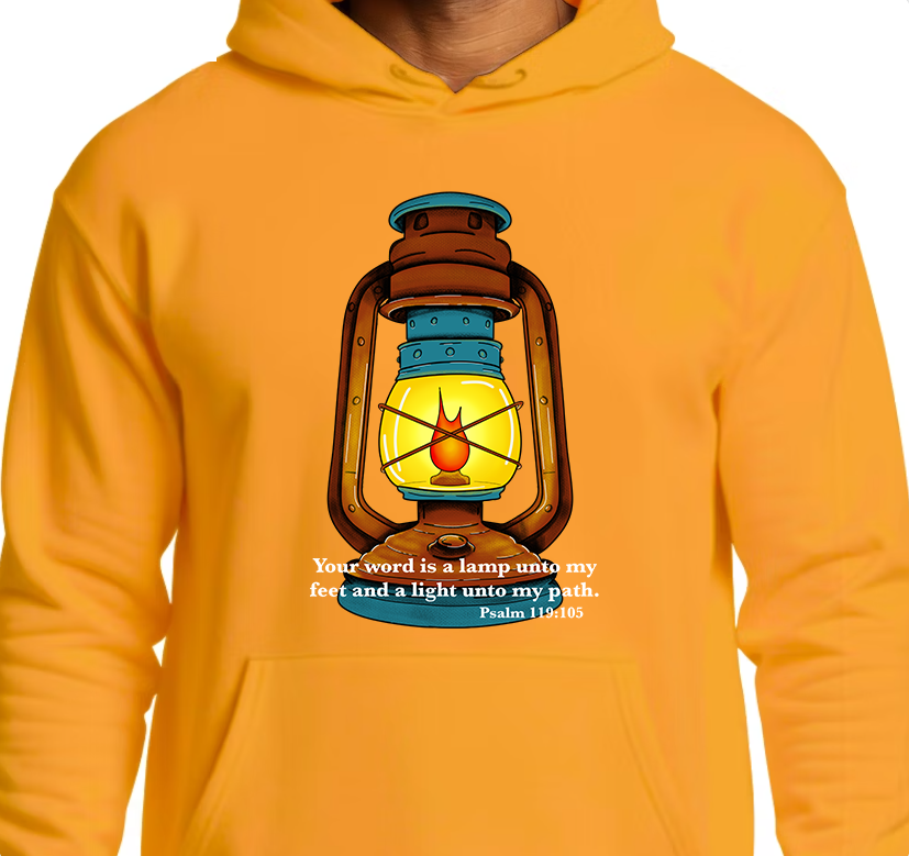 Psalm 119:105 Hoodie Front Graphics