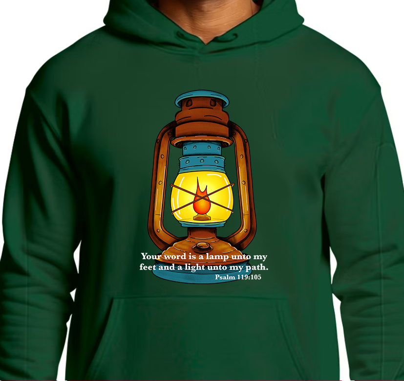 Psalm 119:105 Hoodie Front Graphics