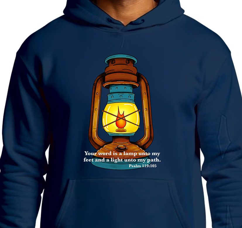 Psalm 119:105 Hoodie Front Graphics