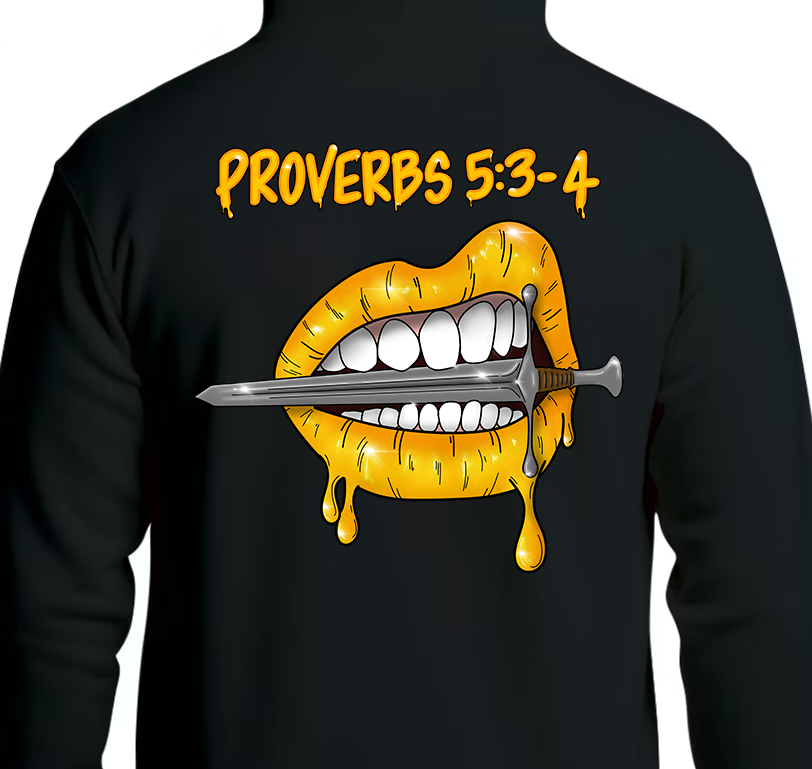 Yellow Proverbs 5:3-4 Hoodie
