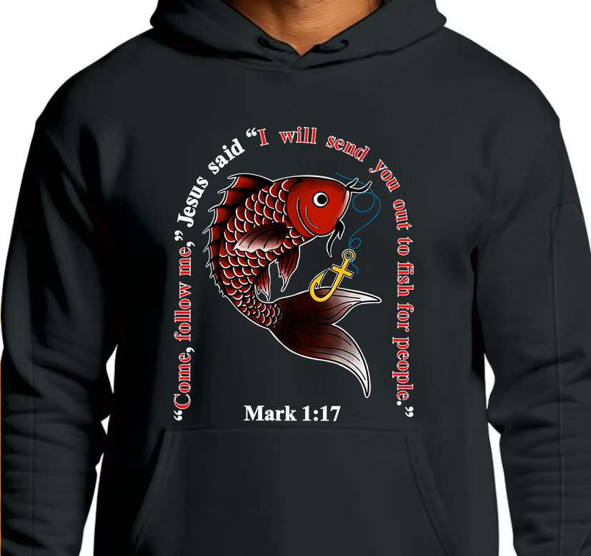 Mark 1:17 Hoodie Front Graphics