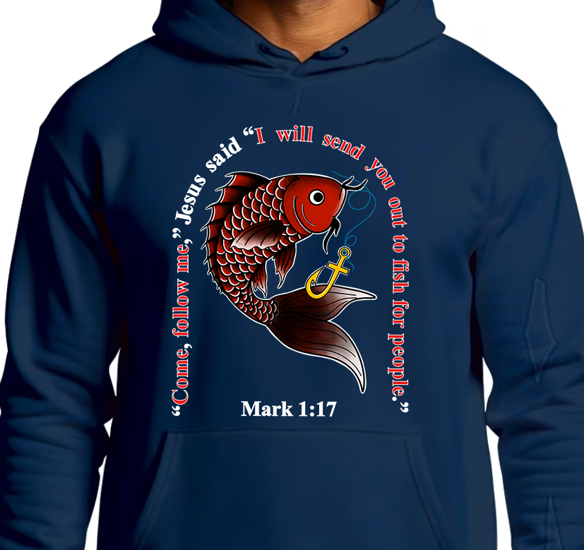 Mark 1:17 Hoodie Front Graphics