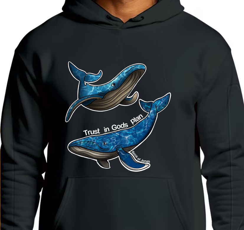 Whale Hoodie Front Graphics