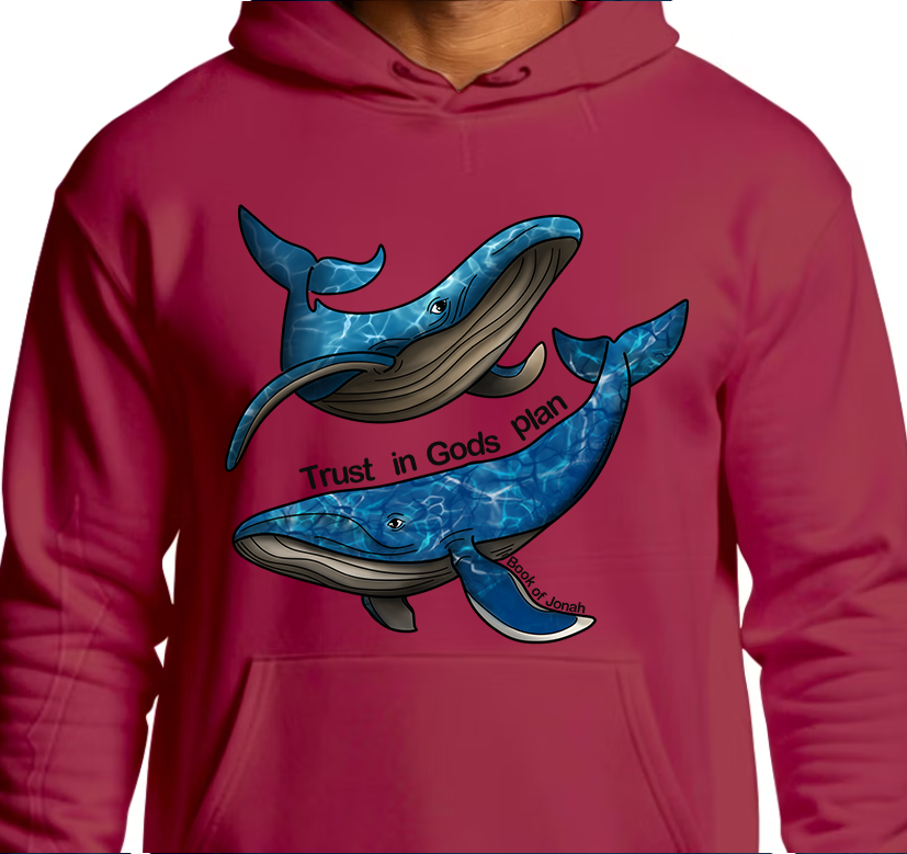 Whale Hoodie Front Graphics