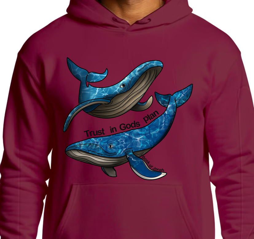 Whale Hoodie Front Graphics