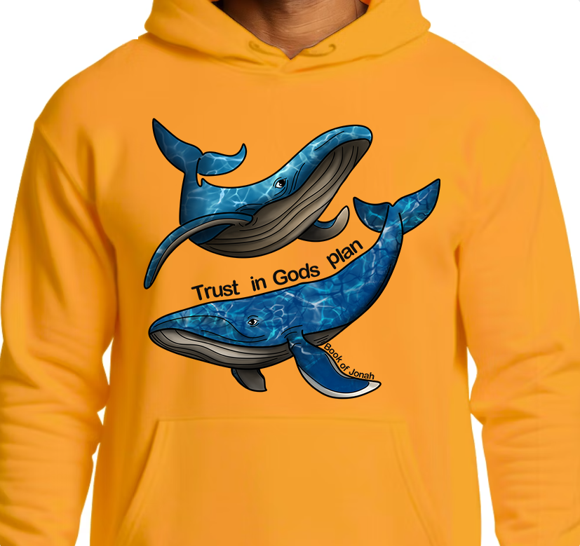 Whale Hoodie Front Graphics