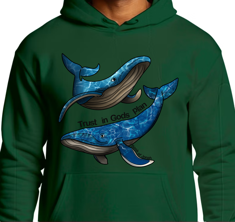 Whale Hoodie Front Graphics