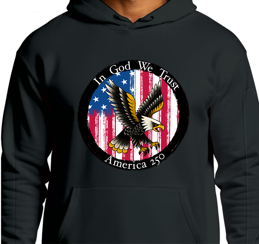 Round Seal America 250 Hoodie Front Graphics
