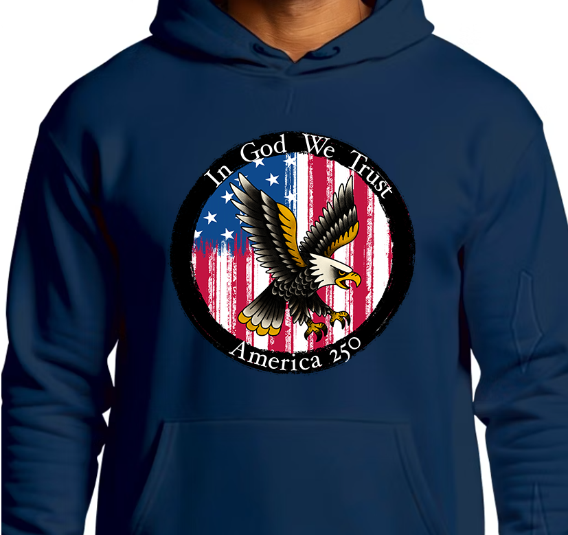 Round Seal America 250 Hoodie Front Graphics