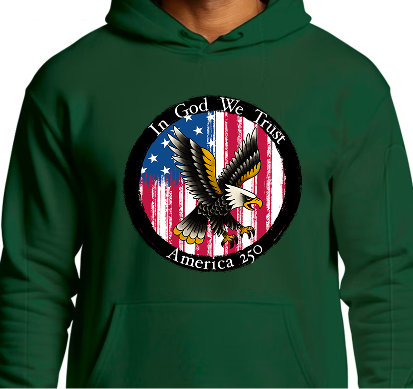 Round Seal America 250 Hoodie Front Graphics