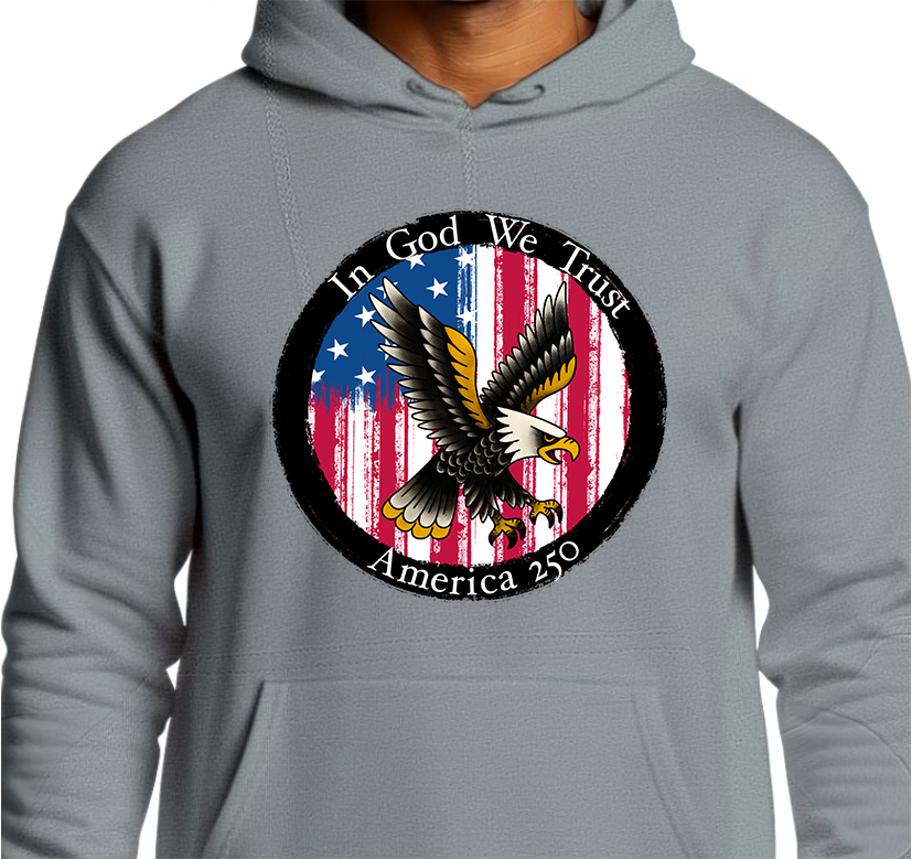 Round Seal America 250 Hoodie Front Graphics