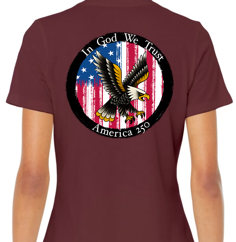 Round Seal America 250 Women's Back Graphic